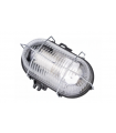 Lampa oval 60W, metal. mriezka, čierna