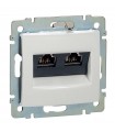 2xRJ45 - Dátová zásuvka FTP, cat.6, farba biela