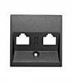Kryt pre 2xRJ45 Toolless Line modul, šedý